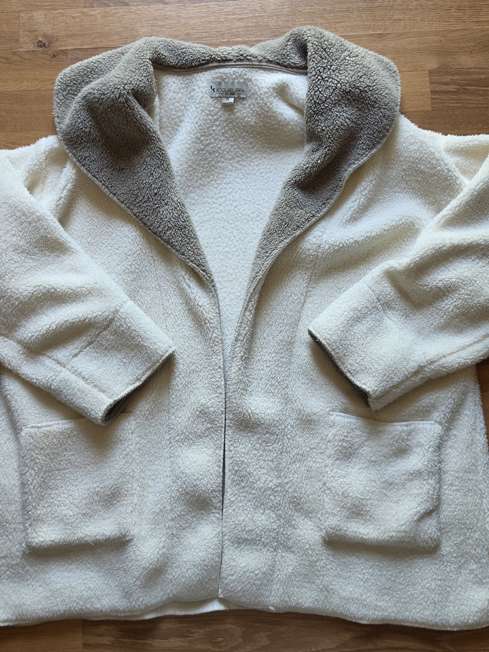 Koolaburra By UGG Cream Sherpa Jacket with Taupe Collar